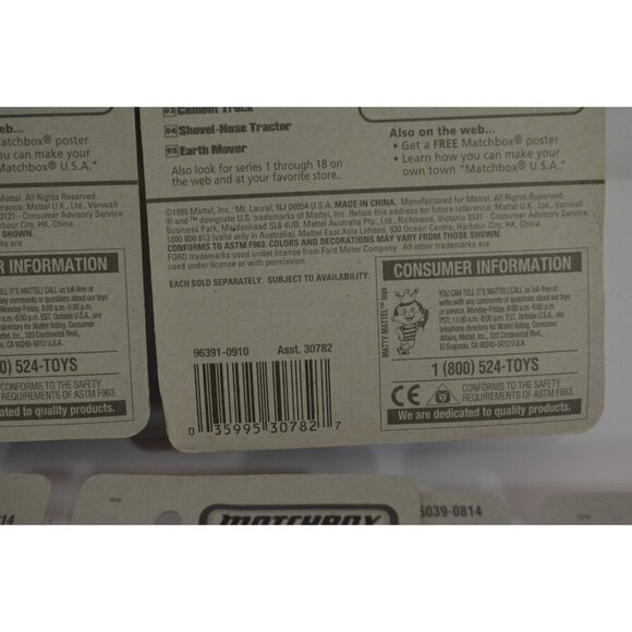 Matchbox Construction Vehicles Power Lift Dump Truck Lot of 9 Diecast 1990s New - Picture 7 of 9